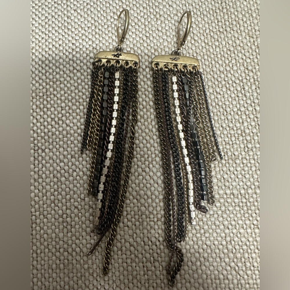 Kenneth Cole Vintage Fringe Multi Metal Earrings